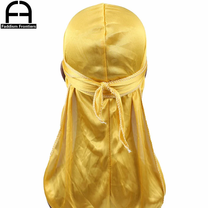 Unisexe Femmes Hommes Soie Durag Turban Chapeau