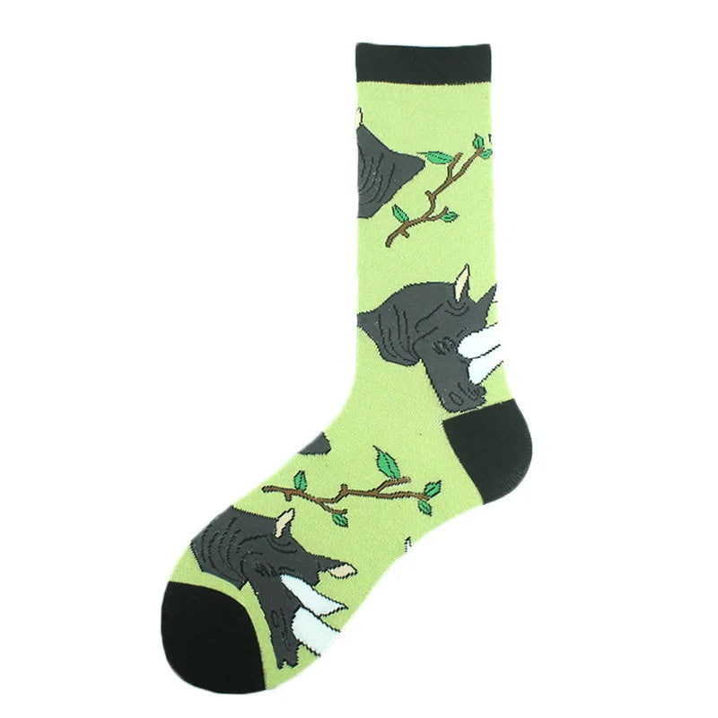 Chaussettes Hommes Unisexe Mouton Bière Dinosaure Motif