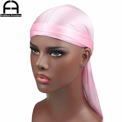 Unisexe Femmes Hommes Soie Durag Turban Chapeau