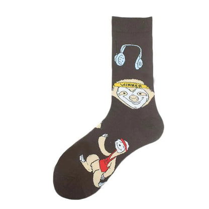 Chaussettes Hommes Unisexe Mouton Bière Dinosaure Motif