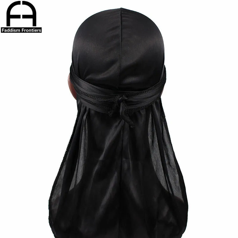 Unisexe Femmes Hommes Soie Durag Turban Chapeau