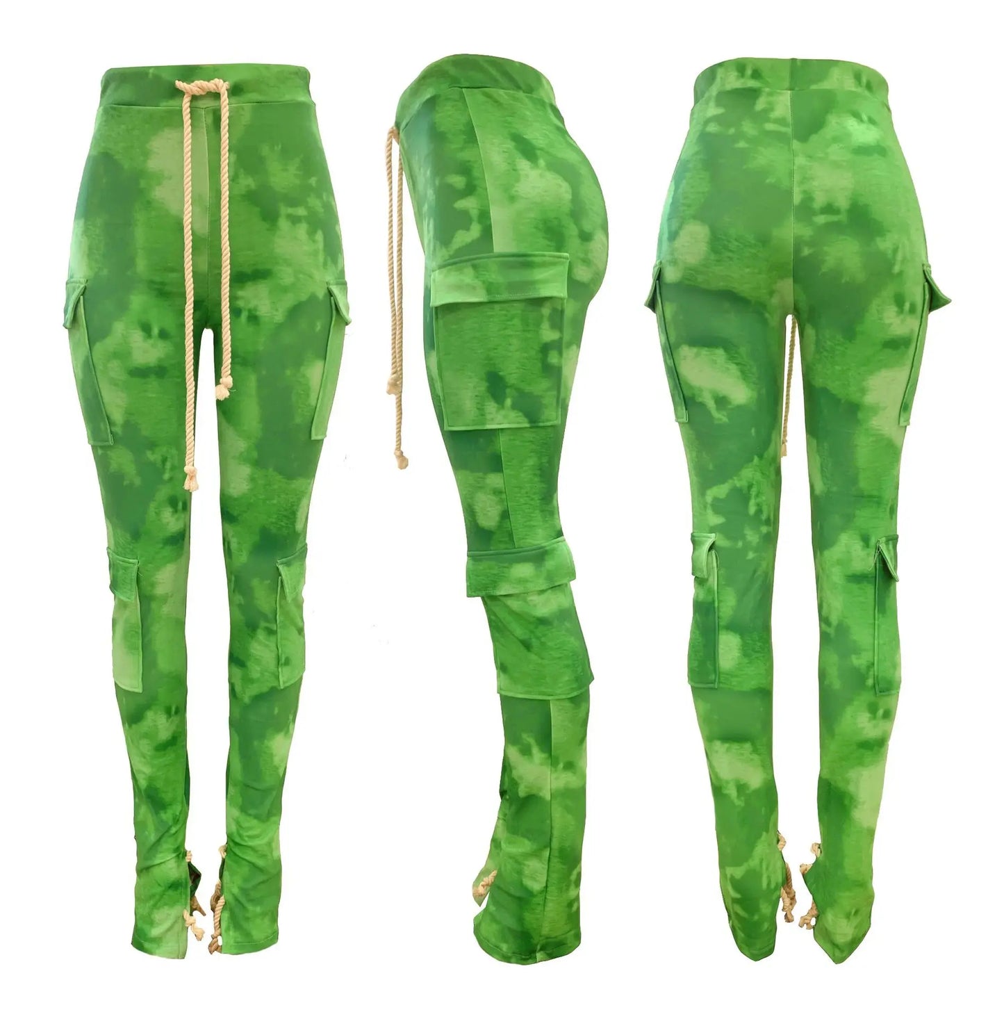 Pantalon cargo pour femmes Taille haute Harajuku Joggings Streetwear.