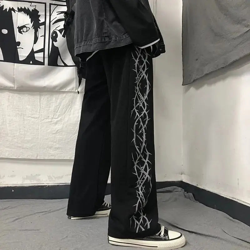 Japonais Y2k Oversize Graphique Large Pantalon de survêtement Hommes Streetwear