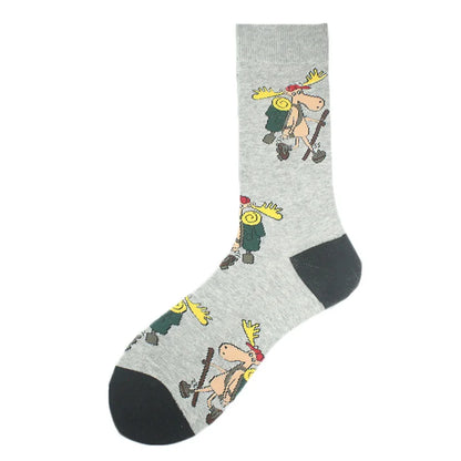 Chaussettes Hommes Unisexe Mouton Bière Dinosaure Motif