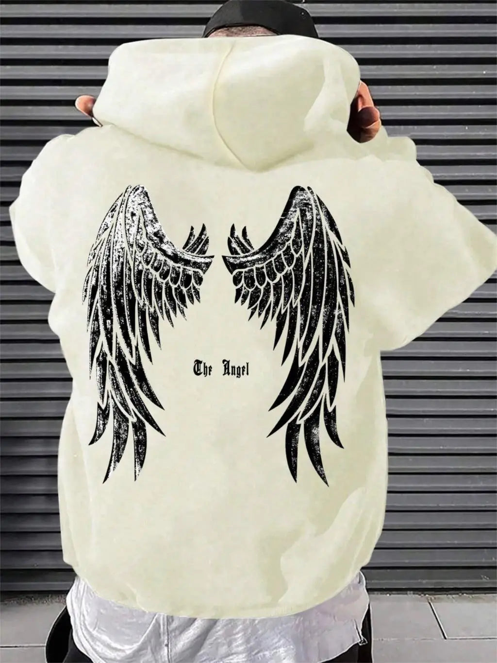 Ailes d’ange Impression Homme Capuche Sweat-shirt