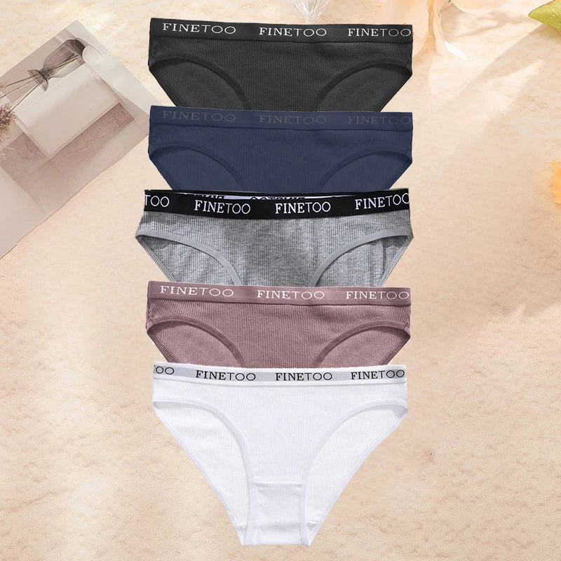 5PCS/Set Femmes Lettre Sous-Vêtements Coton Sous-vêtements culottes.