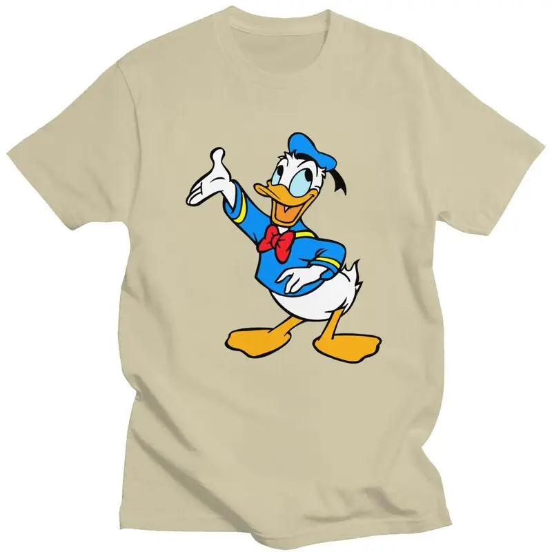 Hommes Donald Duck Dessin Animé T-Shirt À Manches Courtes En Coton T-shirt Streetwear T-shirt Décontracté Tees Vêtements Amples