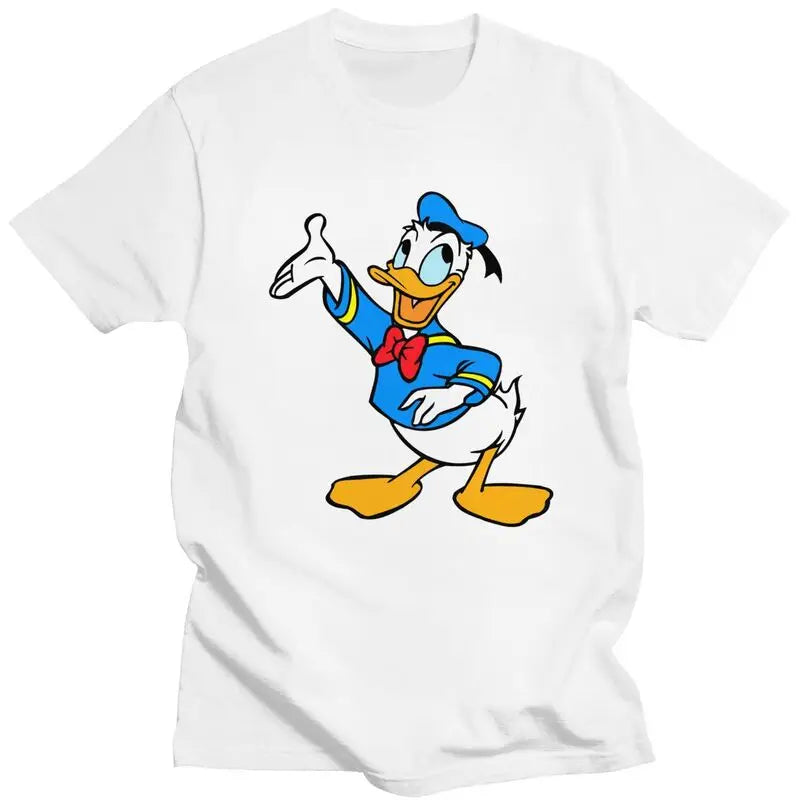 Hommes Donald Duck Dessin Animé T-Shirt À Manches Courtes En Coton T-shirt Streetwear T-shirt Décontracté Tees Vêtements Amples