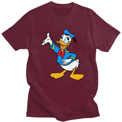 Hommes Donald Duck Dessin Animé T-Shirt À Manches Courtes En Coton T-shirt Streetwear T-shirt Décontracté Tees Vêtements Amples