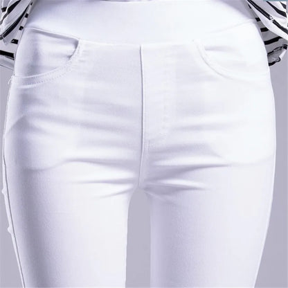 Femmes Été Élastique Casual Stretch Skinny Leggings Slim Crayon Pantalon