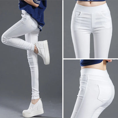 Femmes Été Élastique Casual Stretch Skinny Leggings Slim Crayon Pantalon