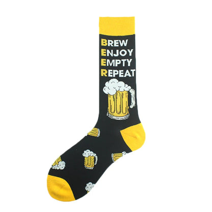 Chaussettes Hommes Unisexe Mouton Bière Dinosaure Motif