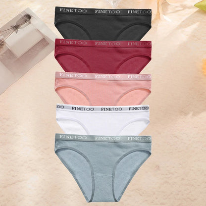 5PCS/Set Femmes Lettre Sous-Vêtements Coton Sous-vêtements culottes.