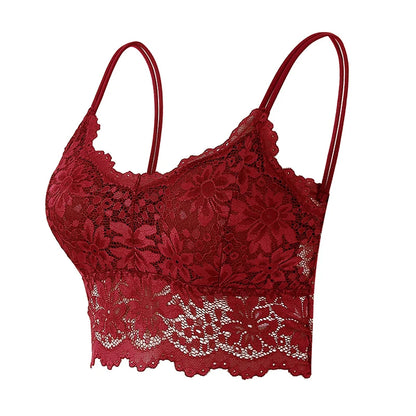 1PC Femmes Dentelle Soutiens-gorge Haut Confortable Bralette Couleur unie.