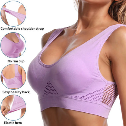 Seamless Mesh Femmes Sports Soutiens-gorge Fitness Gym.