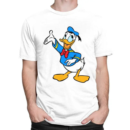 Hommes Donald Duck Dessin Animé T-Shirt À Manches Courtes En Coton T-shirt Streetwear T-shirt Décontracté Tees Vêtements Amples