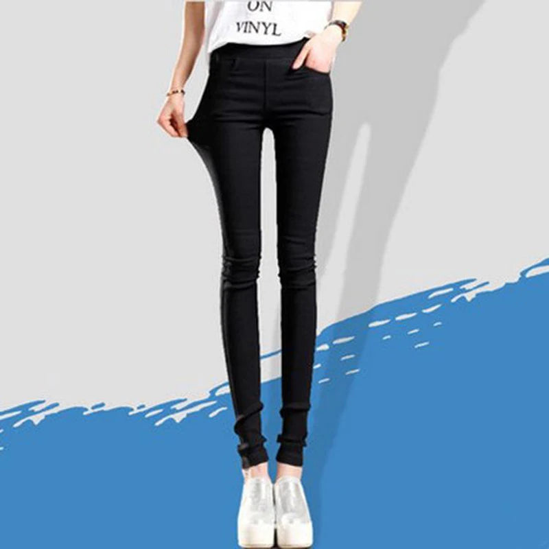 Femmes Été Élastique Casual Stretch Skinny Leggings Slim Crayon Pantalon