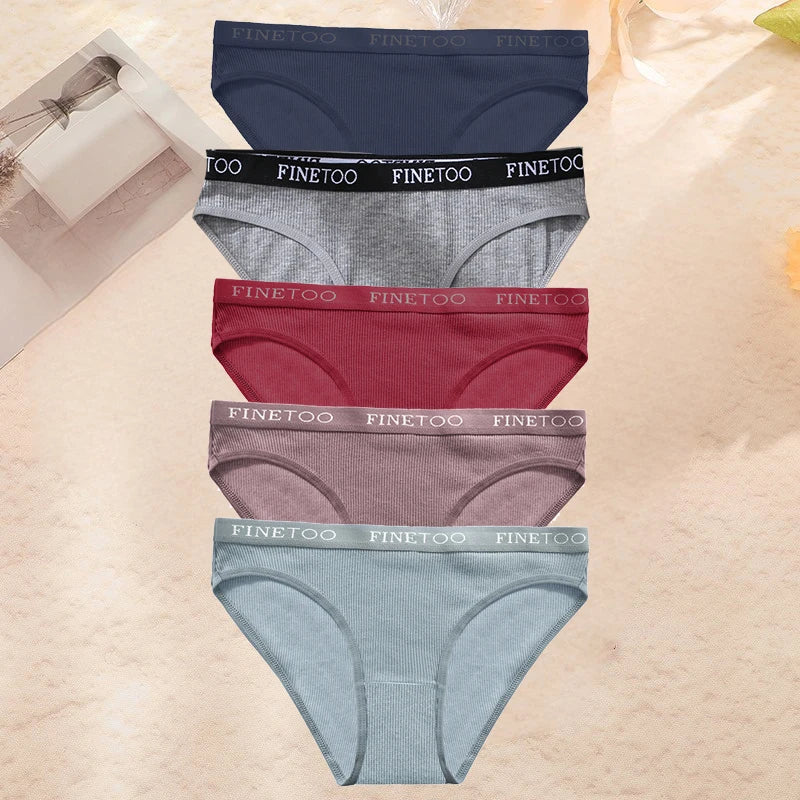 5PCS/Set Femmes Lettre Sous-Vêtements Coton Sous-vêtements culottes.