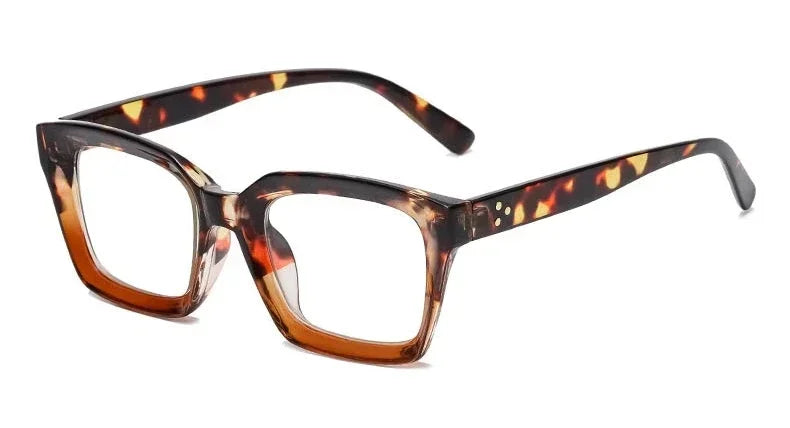 Lunettes de lecture de mode femme Nouveau carré anti lumière bleue Presbytie Eyegalsses Vintage Ordinateur Lunettes optiques +1 .0 ~ +3.5