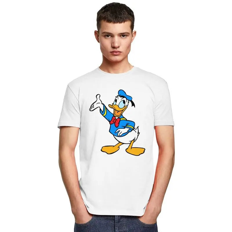 Hommes Donald Duck Dessin Animé T-Shirt À Manches Courtes En Coton T-shirt Streetwear T-shirt Décontracté Tees Vêtements Amples