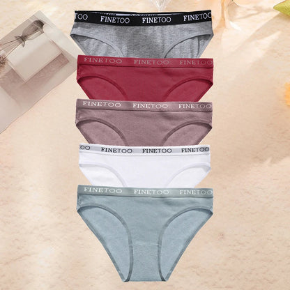 5PCS/Set Femmes Lettre Sous-Vêtements Coton Sous-vêtements culottes.