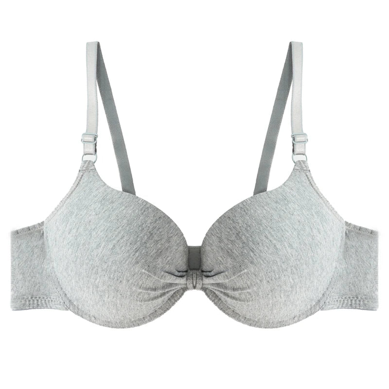 Sexy Femmes Coton Push Up Soutien-gorge Froncené.