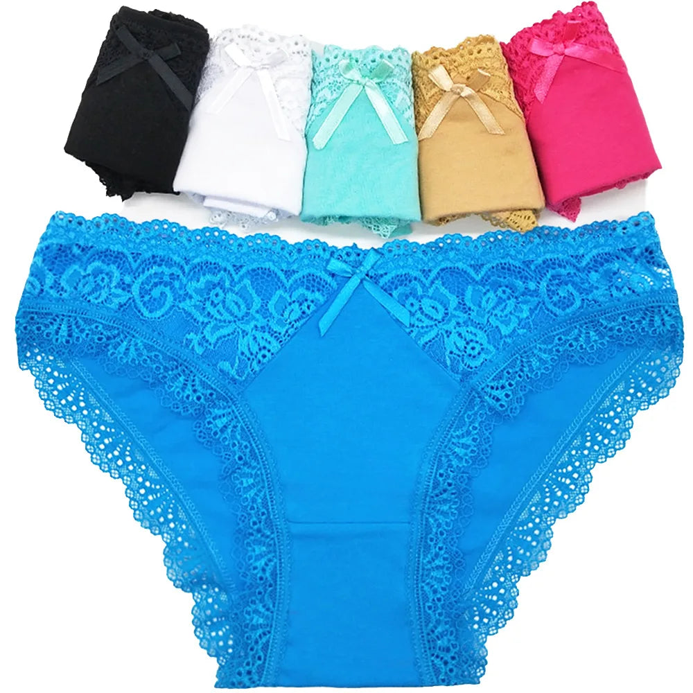 5 PCS / SET Nouvelle Arrivée Low Rise Ladies Sexy Dentelle Culotte Sous-pantalon Culottes Pour Femmes