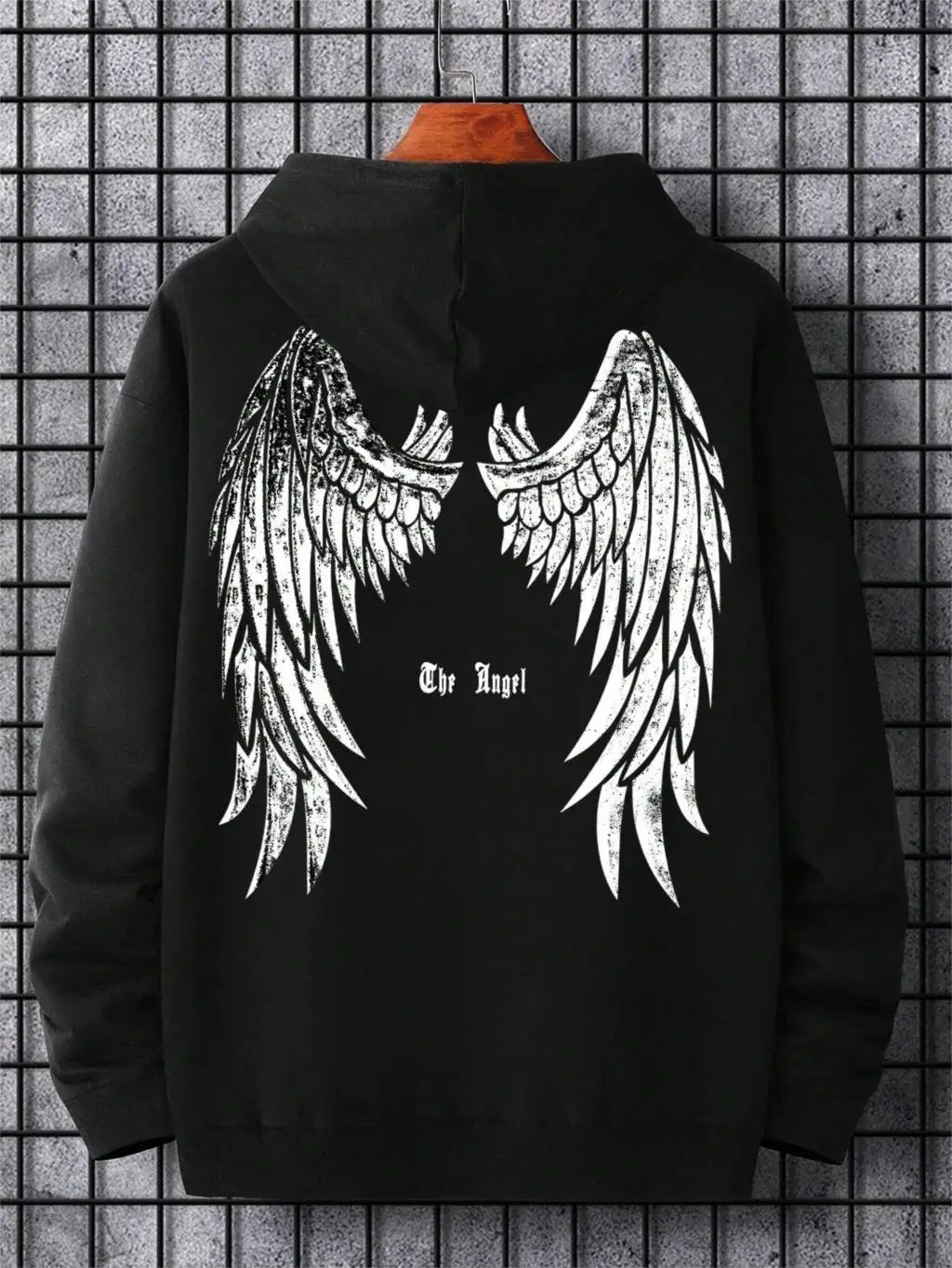 Ailes d’ange Impression Homme Capuche Sweat-shirt