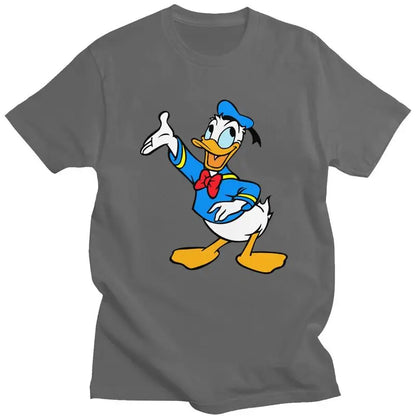 Hommes Donald Duck Dessin Animé T-Shirt À Manches Courtes En Coton T-shirt Streetwear T-shirt Décontracté Tees Vêtements Amples