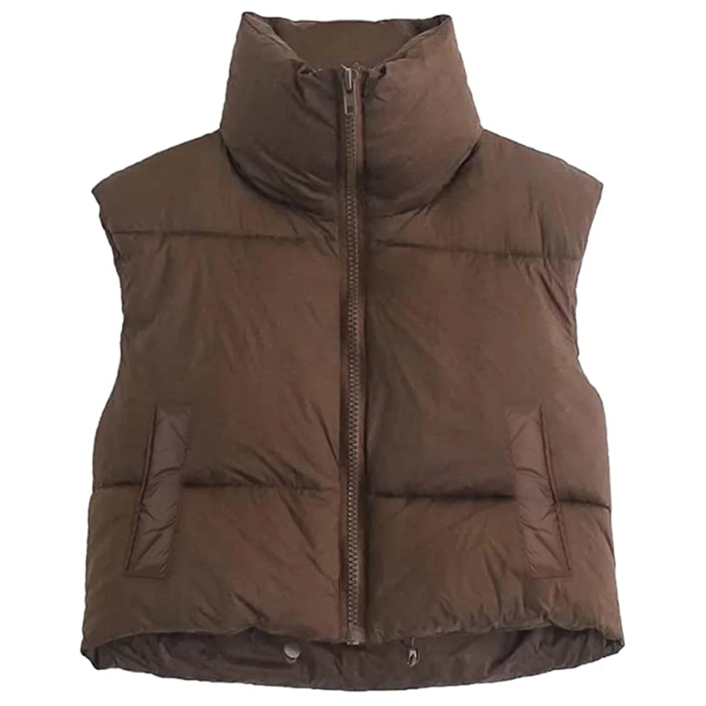 Automne Hiver Chaud Cropped Vest Vestes pour les femmes Mode Sans Manches.