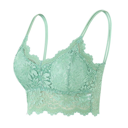 1PC Femmes Dentelle Soutiens-gorge Haut Confortable Bralette Couleur unie.