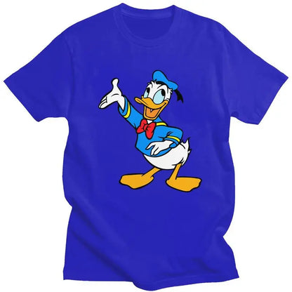 Hommes Donald Duck Dessin Animé T-Shirt À Manches Courtes En Coton T-shirt Streetwear T-shirt Décontracté Tees Vêtements Amples