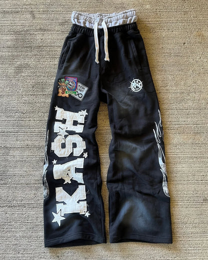 Pantalon de survêtement américain Y2K pantalons hommes gothique hip hop