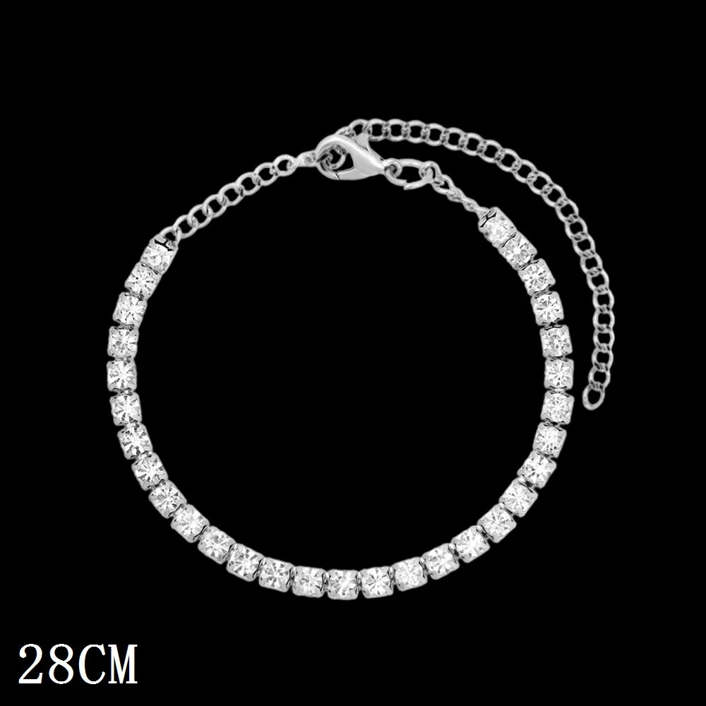 Mode Bling Pavé Strass Griffe Bracelet Chaîne Cubaine Pour Femmes et Hommes