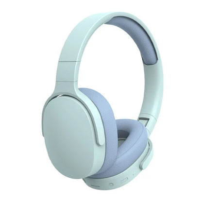 #P2961 Casque sans fil Bluetooth 5.3 sur l’oreille Hifi Casque stéréo True Sports avec écouteurs Lecteur de musique TF / AUX avec micro HD