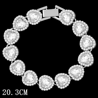 Mode Bling Pavé Strass Griffe Bracelet Chaîne Cubaine Pour Femmes et Hommes