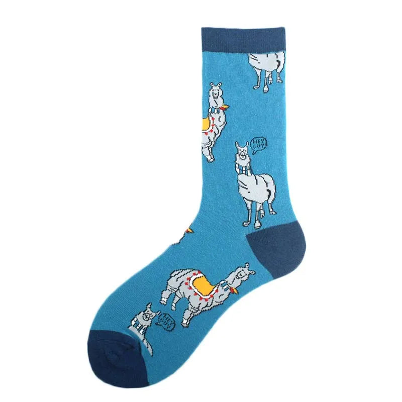 Chaussettes Hommes Unisexe Mouton Bière Dinosaure Motif