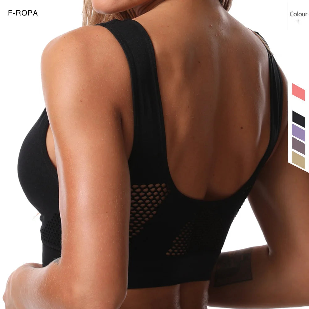 Seamless Mesh Femmes Sports Soutiens-gorge Fitness Gym.