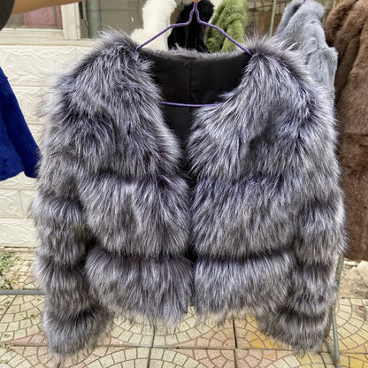 HOOOFUR fausse fourrure manteau veste femme mode d’hiver