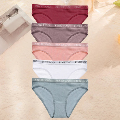 5PCS/Set Femmes Lettre Sous-Vêtements Coton Sous-vêtements culottes.