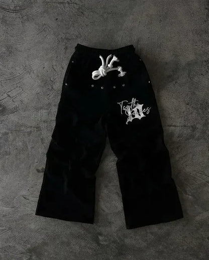 Pantalon de survêtement américain Y2K pantalons hommes gothique hip hop