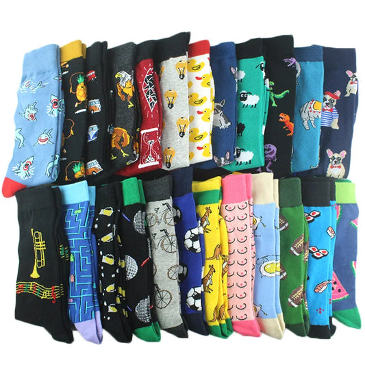 Chaussettes Hommes Unisexe Mouton Bière Dinosaure Motif